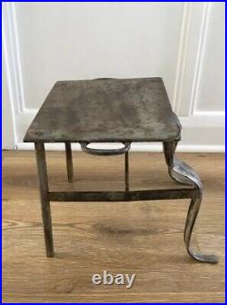 Vintage Distressed Industrial Style Rustic Metal Plant/ Display Stand/Table