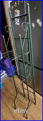 Vintage Green Foldable 4 Tier Plant Stand