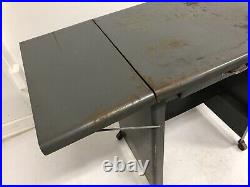 Vintage INDUSTRIAL TYPEWRITER TABLE drop leaf metal mid century plant stand 2 NY