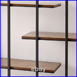 Vintage Industrial 5-Tier Round Metal Plant Stand and Bookcase Storage Rack