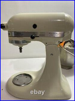 Vintage KitchenAid Hobart 4.5 Quart Classic Stand Mixer K45SS Attachments Works