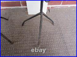 Vintage Lot Of 2 Wrought Iron Plant Stands Old Metal