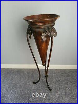 Vintage Metal Cone Shaped Plant Stand Holder