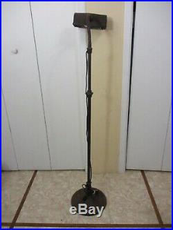 Vintage Metal Industrial Gooseneck Adjustable Standing Floor Lamp WORKS