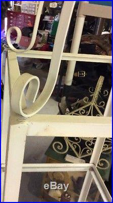 Vintage Metal/Wrought Iron 3 Glass shelves etagere curio plant stand