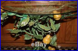 Vintage Mid Century Italian Pear Tree Metal Plant Stand Coffee Table-Shabby Chic