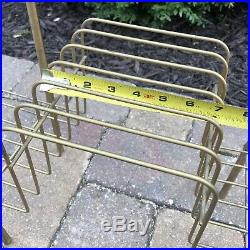 Vintage Mid Century Metal Plant Stand Art Deco Style Brass Colored 6 Shelves