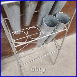 Vintage Multi-level Flower STORE Display Stand 16 hole 10 Bucket 20x14x61H