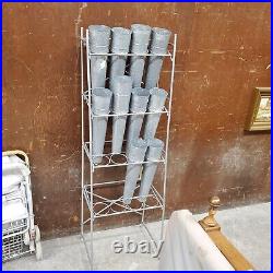 Vintage Multi-level Flower STORE Display Stand 16 hole 10 Bucket 20x14x61H