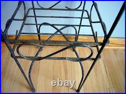 Vintage Patio 30x10 Wire Plant Stand Three 2 Tier MCM Side Table Square