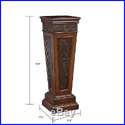 Vintage Plant Stand Pedestal Indoor Display Pillar Wood Column Trestle Platform