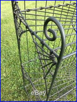 Vintage Plant Stand Scallop Detail Solid Iron Heavy Sturdy
