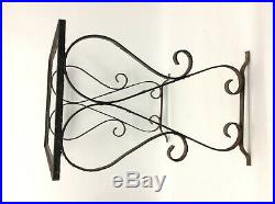 Vintage Used Black Metal Decorative Outdoor Plant Stand Table Parts