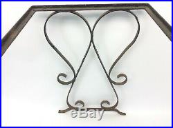 Vintage Used Black Metal Decorative Outdoor Plant Stand Table Parts