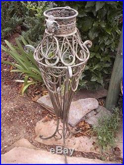 Vintage Victorian Style Ornate Wrought Plant Stand Or Cane Holder