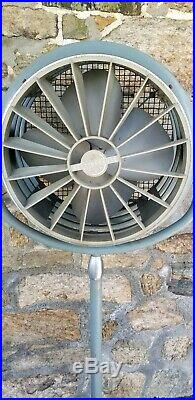 Vintage Westinghouse Pedestal Floor Fan Metal Stand Blue Works 2 Speeds
