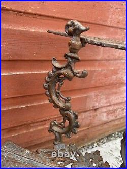 Vintage Wrought Iron Cast Metal Garden Interior Plant Stand Planter Beautiful
