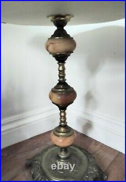 Vintage retro mid century onyx effect coffee side occasional table plant stand