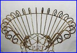 Vtg Victorian Style Wrought Iron Metal Plant Stand 41 Tall P/U Ft Collins CO