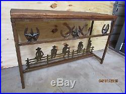 Western Rustic Horseshoe Entry Way Table Sofa Table Handmade To Order