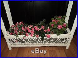 Wicker Rectangle Table Plant Stand withMetal Tin Liner Insert HTF planter/holder