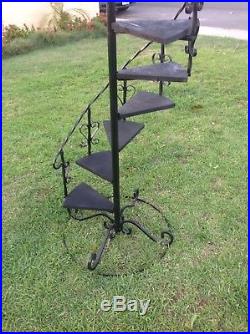 Wrought Iron Spiral Staircase Planters 10 Steps 82 Tall