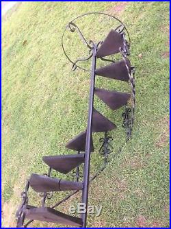 Wrought Iron Spiral Staircase Planters 10 Steps 82 Tall
