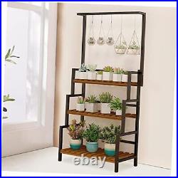 Yeshine 68 Inch Tall Metal 3-Tier Hanging Plant Stand Planter Shelves Flower