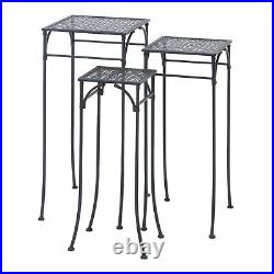 Zimlay Traditional Iron Set Of 3 Plant Stands 65798